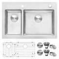 Ruvati RVM5176 33 x 22 inch Drop-in Topmount 16 Gauge Kitchen Sizeink