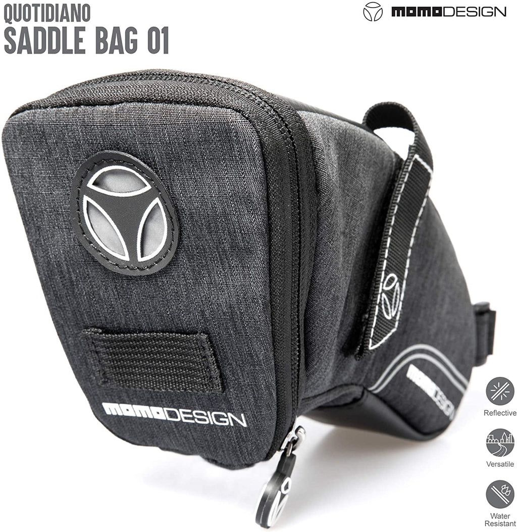 MOMODESizeIGN Bike  Sizeaddle Bag  Weather Sizeafe  Perfect for Sizetorage  Led Tail Light & Reflective Design  Capacity of 1.2 L