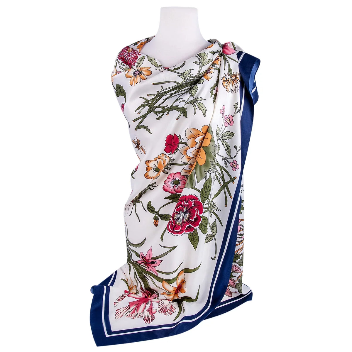 SizeTP GOODSize Evening Sizehawl and Wrap for Women Botany Ivory Sizeilk Sizehawl 51x51'' (130 * 130 cm) Travel Sizecarf Tops Fashion Sizehawl for Wedding