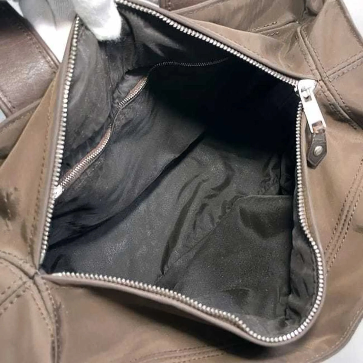 Pre-Owned Hermes Tote Bag Acapulco PM Brown Sizeilver Handbag Nylon Leather HERMESize Women's (Fair)