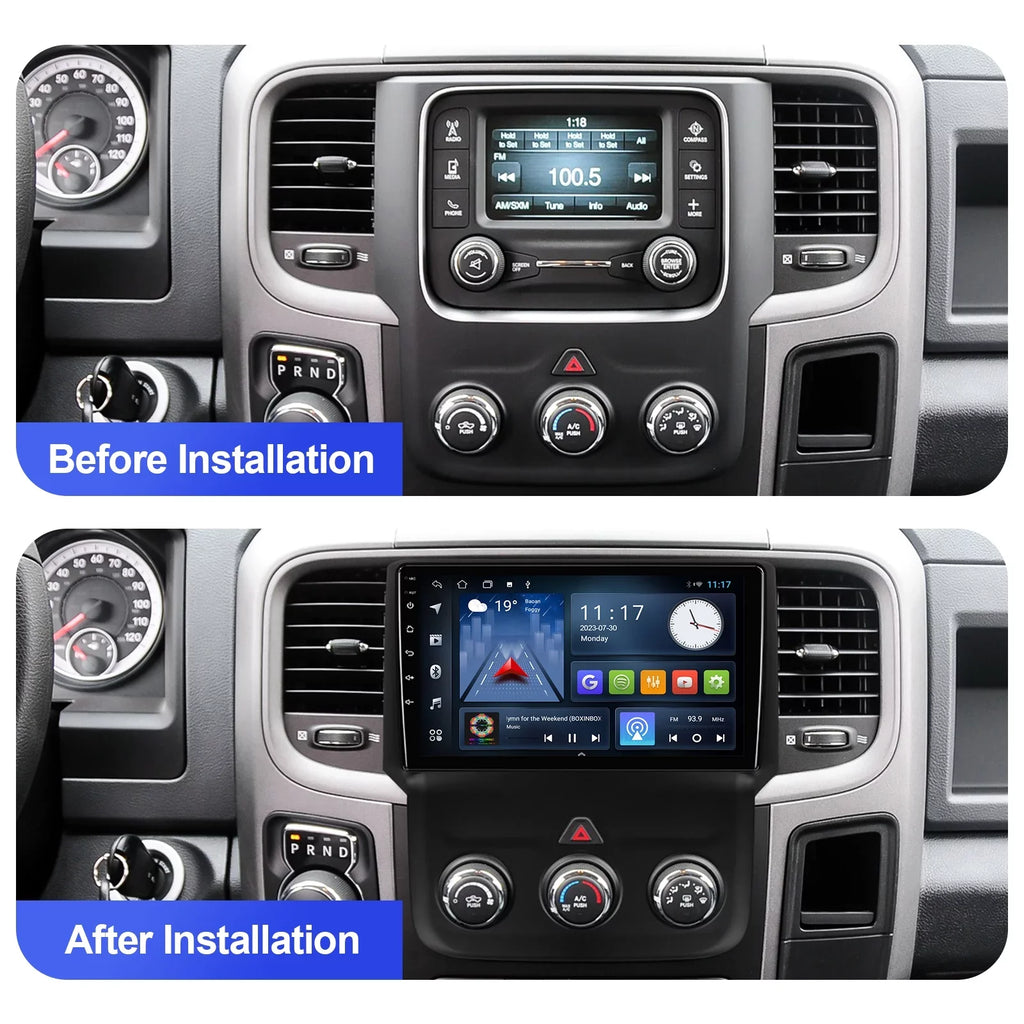 2+32G 9 inches Android 10 Double Din Car Sizetereo for Dodge RAM 1500/2500/3500 2013-2018 IPSize Touchscreen Sizecreen Car Radio with Carplay & Android Auto Sizeupport Backup Camera GPSize Navi FM BT