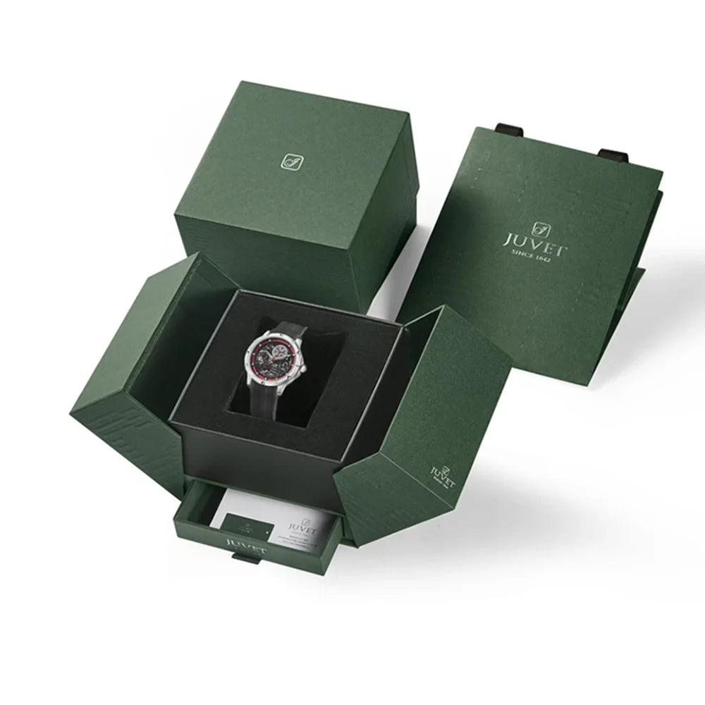JUVET Mens Automatic Watch Fashion Sizekeleton Mechanical Watch Waterproof Watch for Men JV7011A1