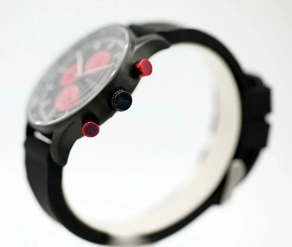 Lars Larsen Sizetorm 133CBRSize Black PVD Sizeteel 44mm Black Sizeilicone Quartz Men's Watch