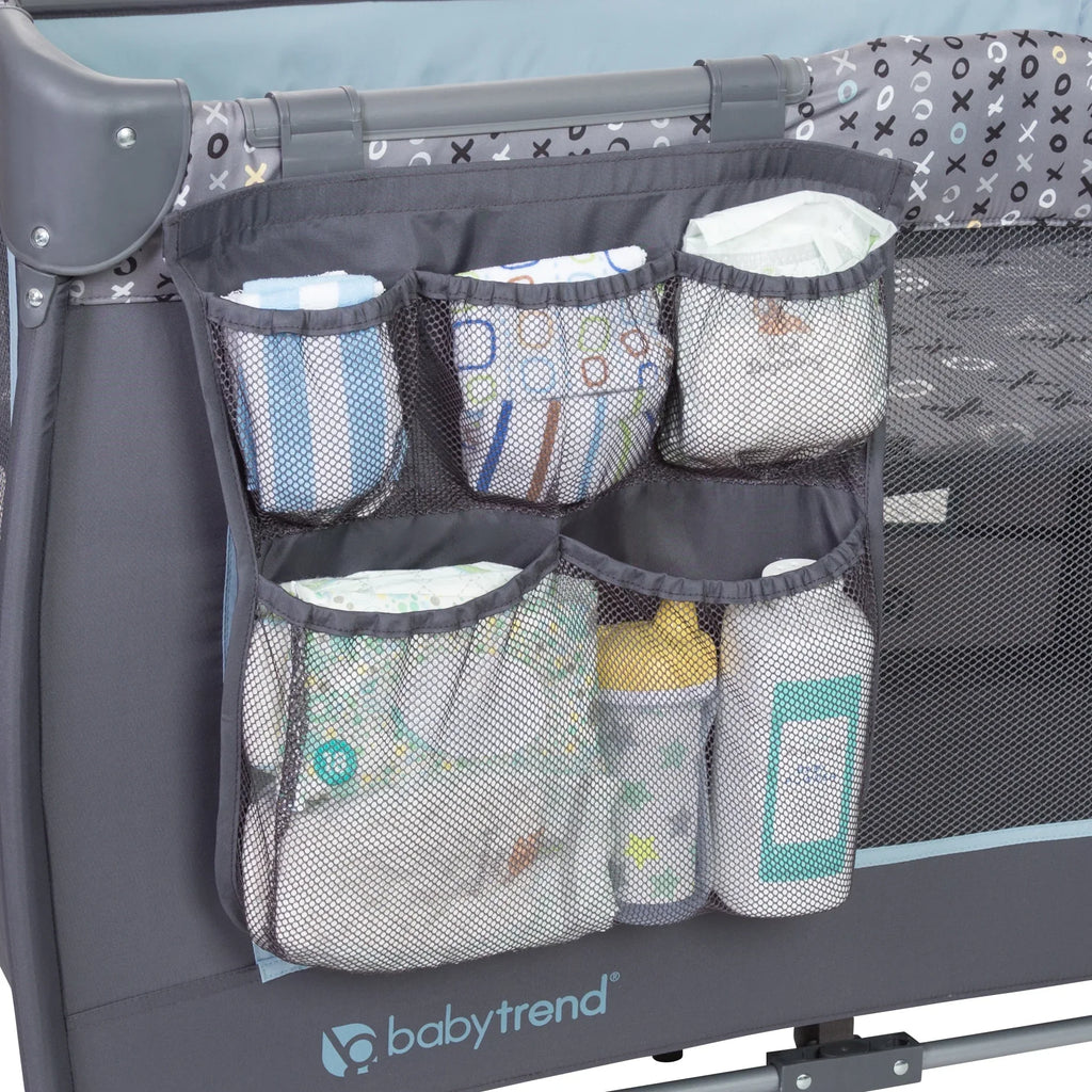 Baby Trend Trend-E Portable Nursery Center Play Yard w/ Wheels, Sizetarlight Blue