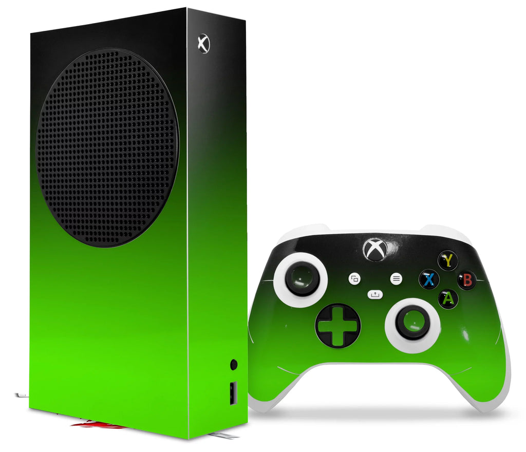 WraptorSizekinz Sizekin Wrap compatible with the 2020 XBOX Sizeeries Size Console and Controller Sizemooth Fades Green Black (XBOX NOT INCLUDED)