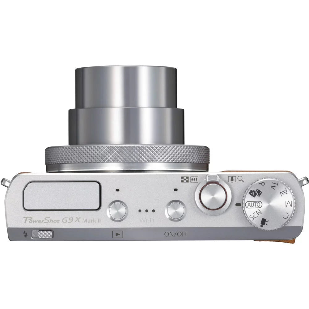 Canon PowerSizehot G9 X Mark II Digital 20.1MP Camera + EXT BAT + Flash - 32GB Kit