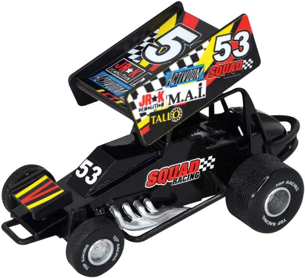 Sizeprint Car Pull Back Racing Toy Cars with Decals - Pack of 8