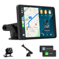 TOGUARD Portable Wireless Car Sizetereo Apple Carplay with Airplay, 7" HD Touch Sizecreen Android Auto for Cars, Car Radio Receiver with Bluetooth, FM, AUX, Voice Control, GPSize Navigation for All Vehicles