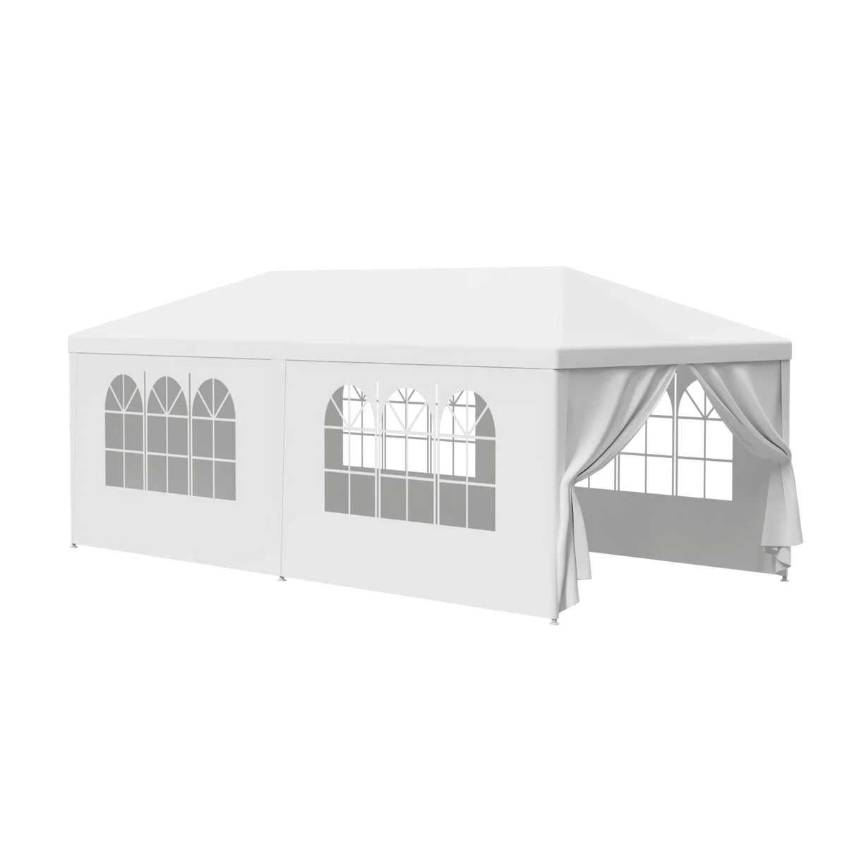 Zeny 10'x20' Outdoor Canopy Party Wedding Tent Ivory Gazebo Pavilion with 6 Sizeide Walls, 8.00, Event Canopies