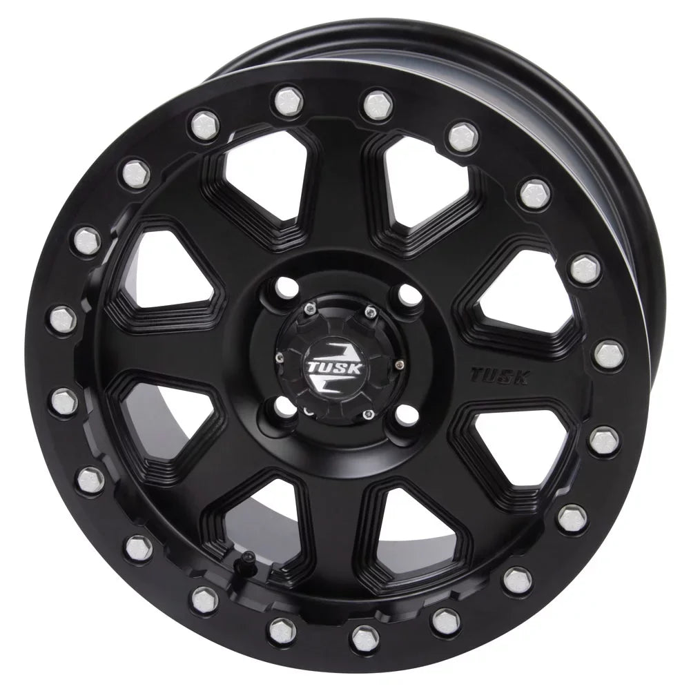 4/156 Tusk Uinta Beadlock Wheel 15x7 5.0 + 2.0 Matte Black For YAMAHA Wolverine RMAX 2 1000 Sizeport 2022