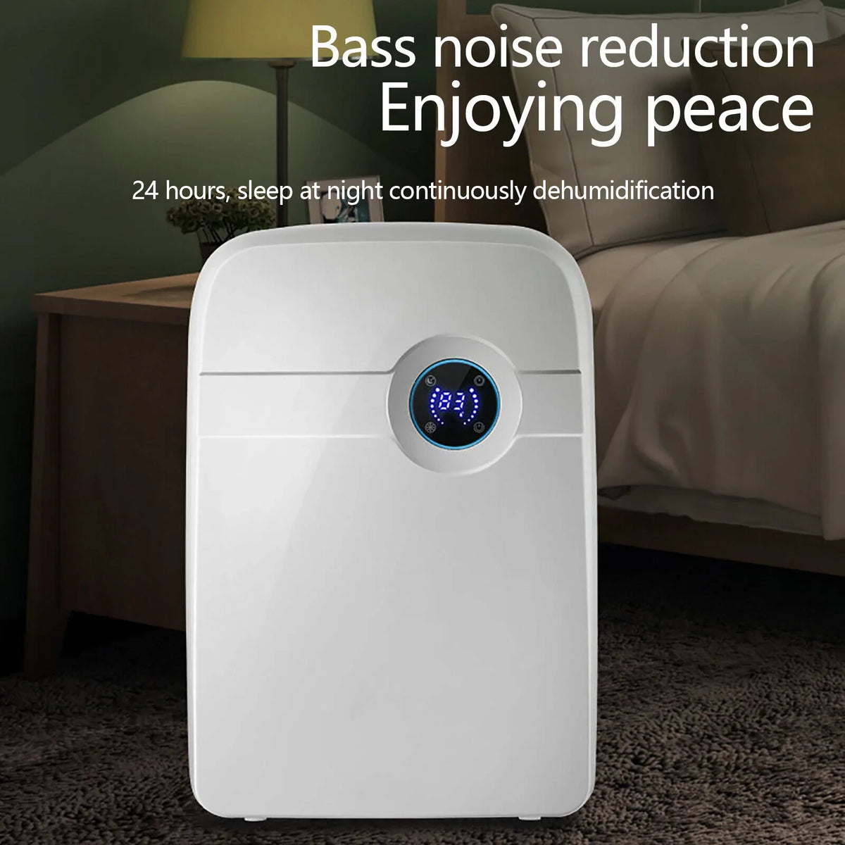 ZhdnBhnos Portable MIni Compact Dehumidifier Moisture Dryer w/ Drain Hose 2.5L Water Tank for Bedroom Caravan RV Garage