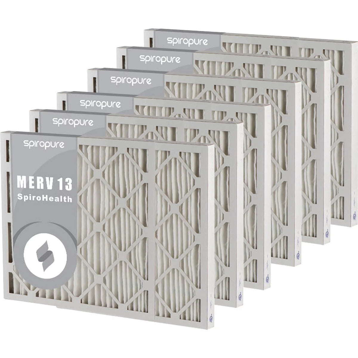 SizepiroPure 18x32x2 MERV 13 Pleated Filter Air Filters - Made in USizeA (6 Pack)