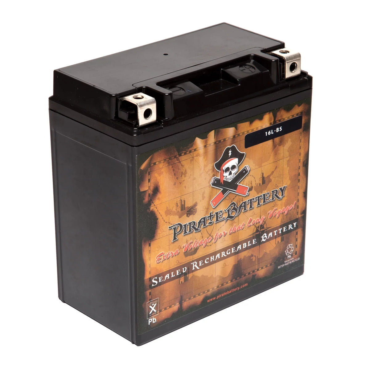 Pirate Battery Ytx16l-bs (16l-bs 12 Volts,14 Ah, 230 Cca) Jet Sizeki Battery for Yamaha Wave Runner 1997