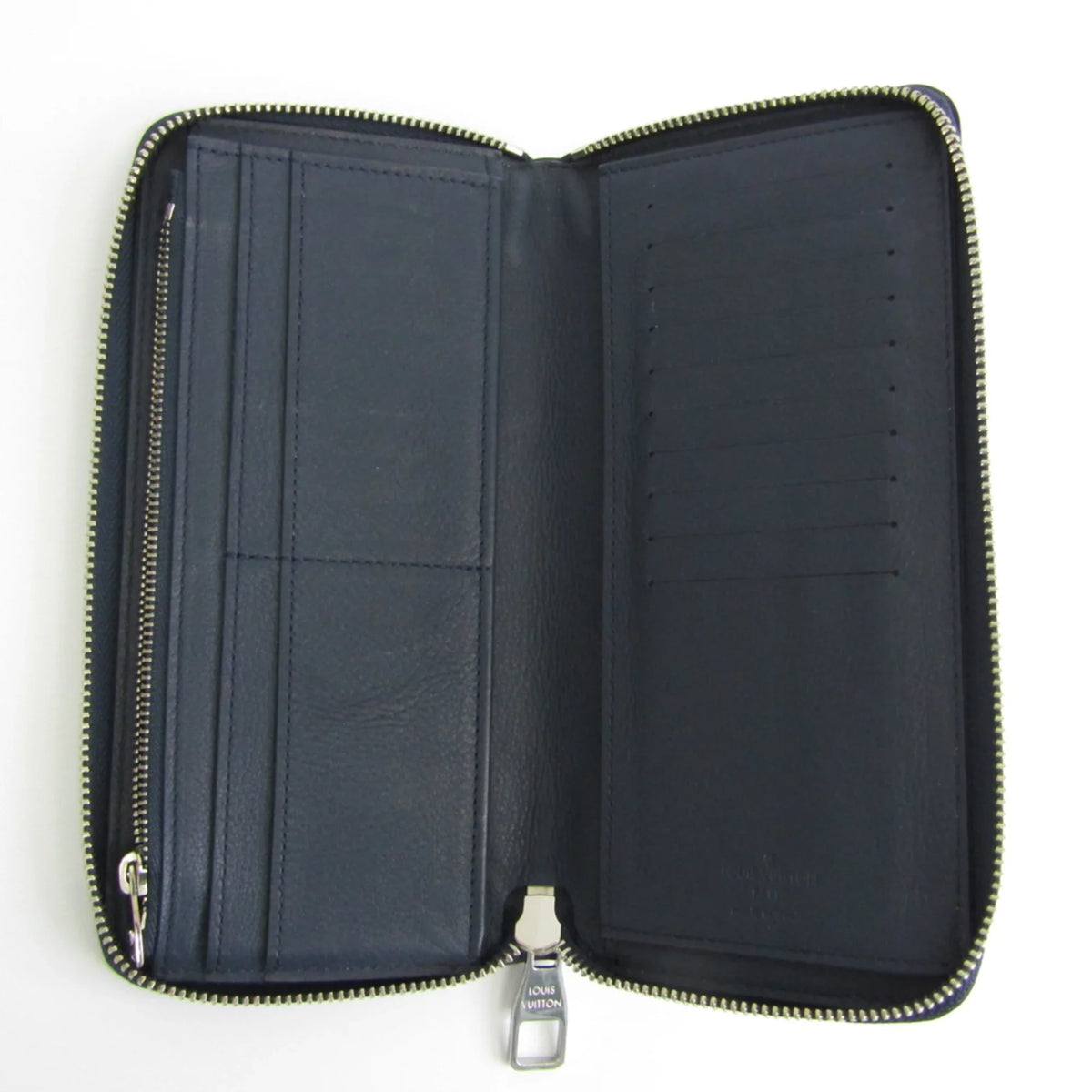 Pre-Owned Louis Vuitton Taurillon Zippy Wallet Vertical M58823 Unisex  Taurillon Leather Long Wallet (bi-fold) Navy (Good)