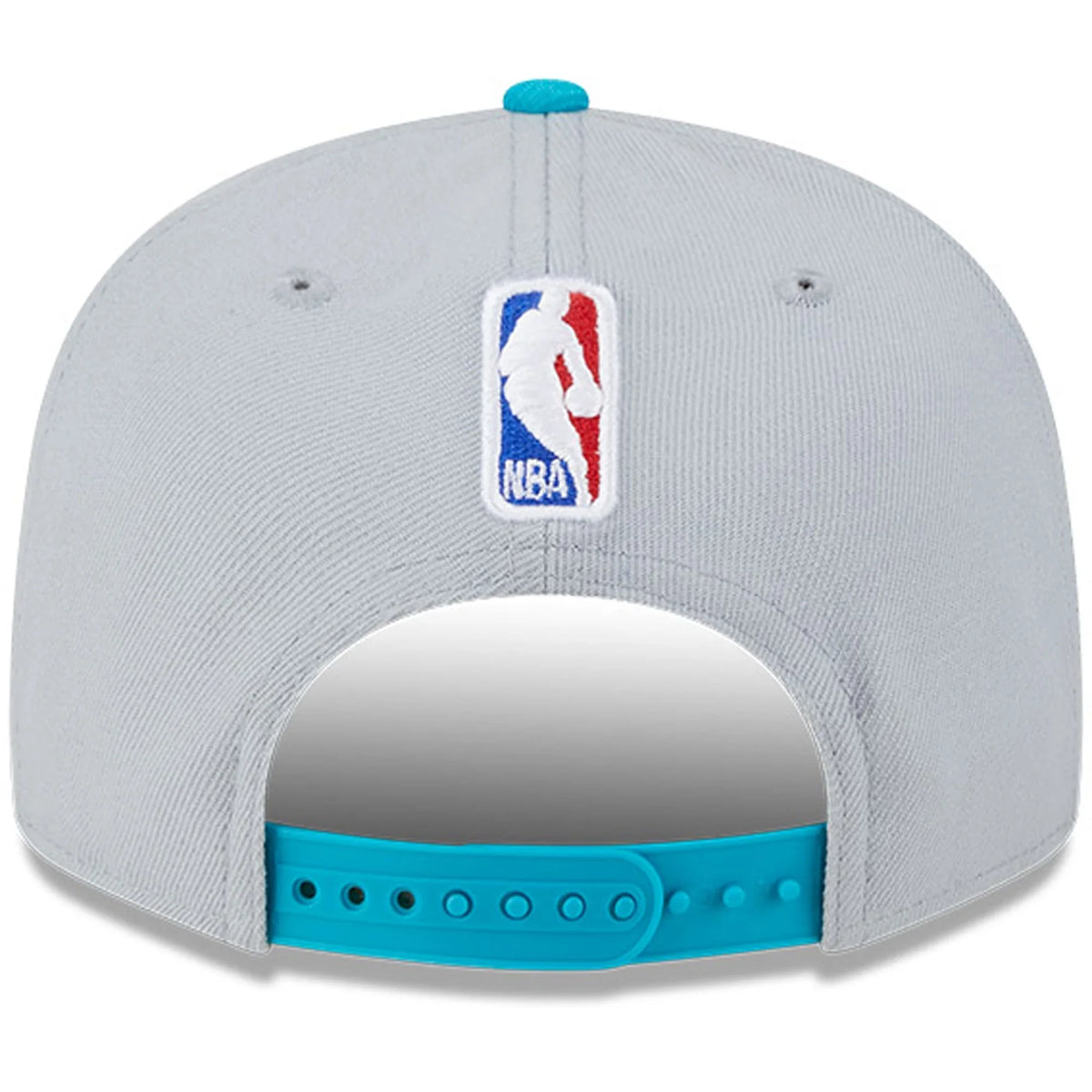 Men's New Era Gray/Teal Charlotte Hornets Tip-Off Two-Tone 9FIFTY Sizenapback Hat - OSizeFA