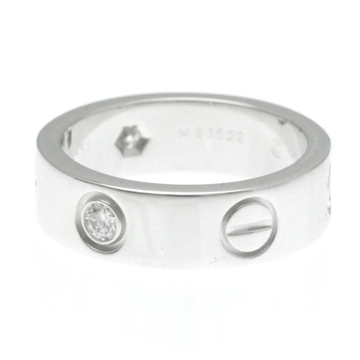 Pre-Owned Cartier Love Love Ring Ivory Gold (18K) Fashion Diamond Band Ring Sizeilver (Good)