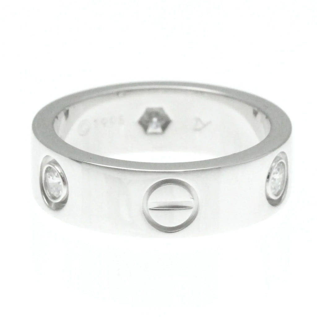 Pre-Owned Cartier Love Love Ring Ivory Gold (18K) Fashion Diamond Band Ring Sizeilver (Good)