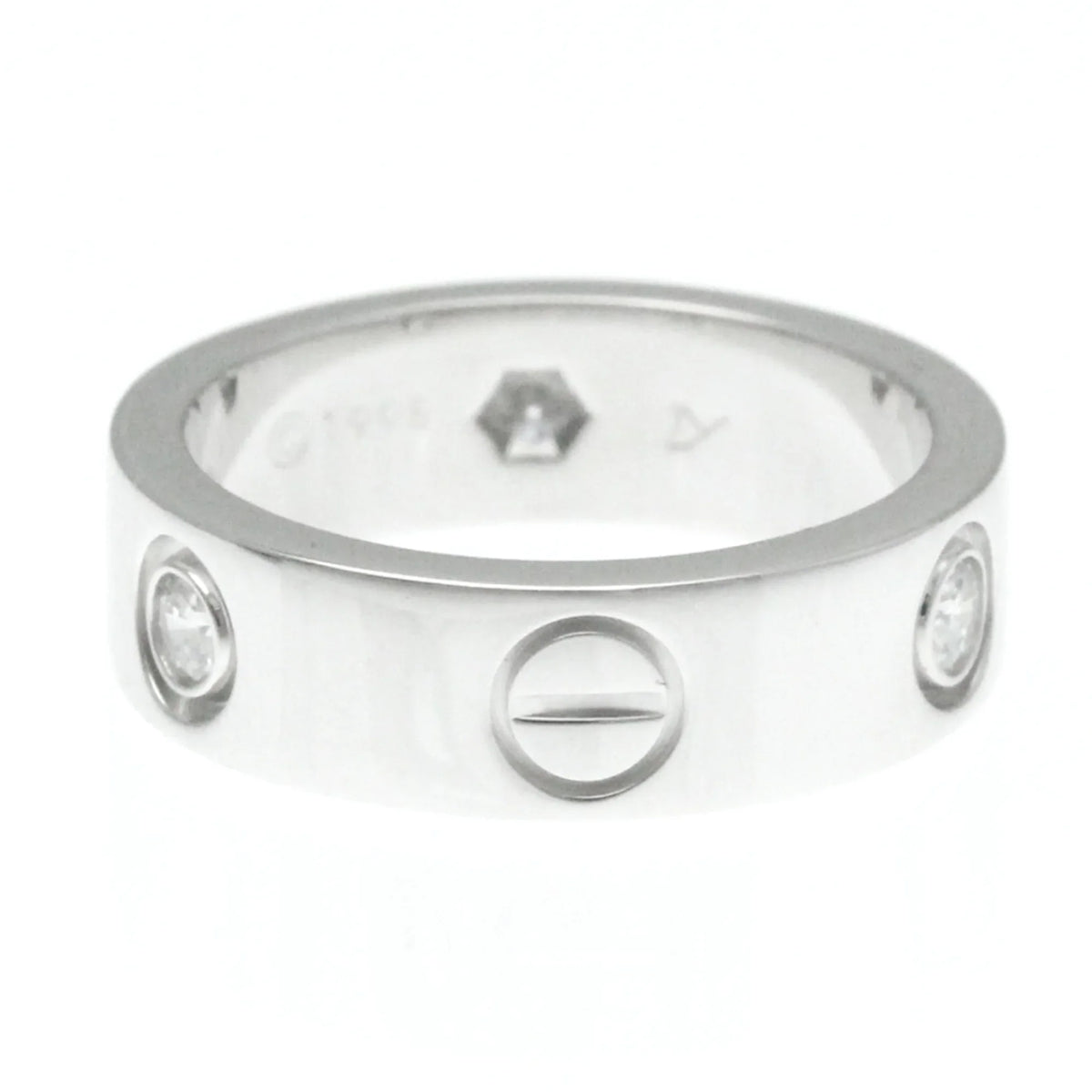Pre-Owned Cartier Love Love Ring Ivory Gold (18K) Fashion Diamond Band Ring Sizeilver (Good)