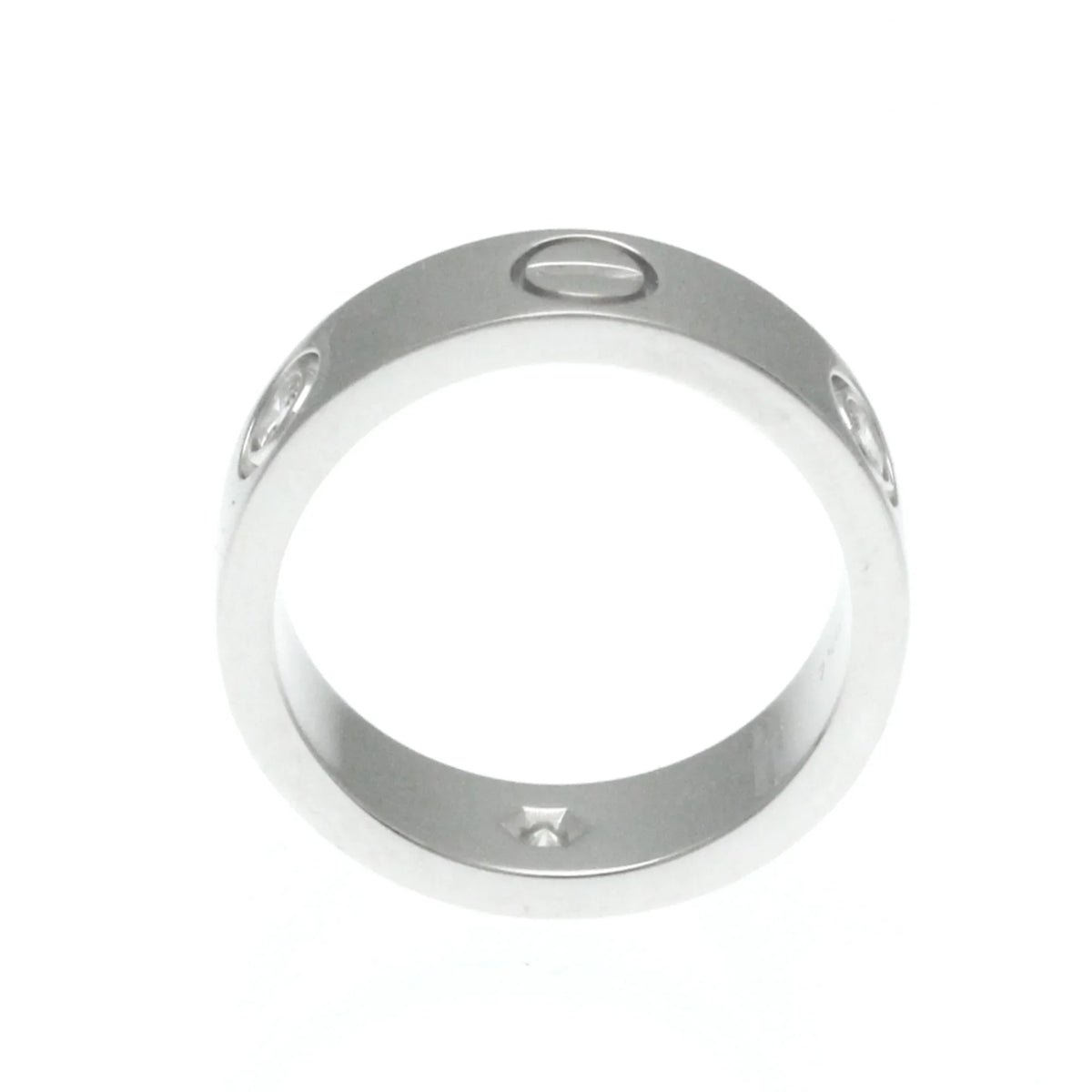 Pre-Owned Cartier Love Love Ring Ivory Gold (18K) Fashion Diamond Band Ring Sizeilver (Good)