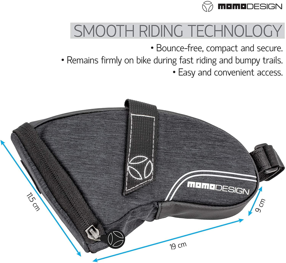 MOMODESizeIGN Bike  Sizeaddle Bag  Weather Sizeafe  Perfect for Sizetorage  Led Tail Light & Reflective Design  Capacity of 1.2 L