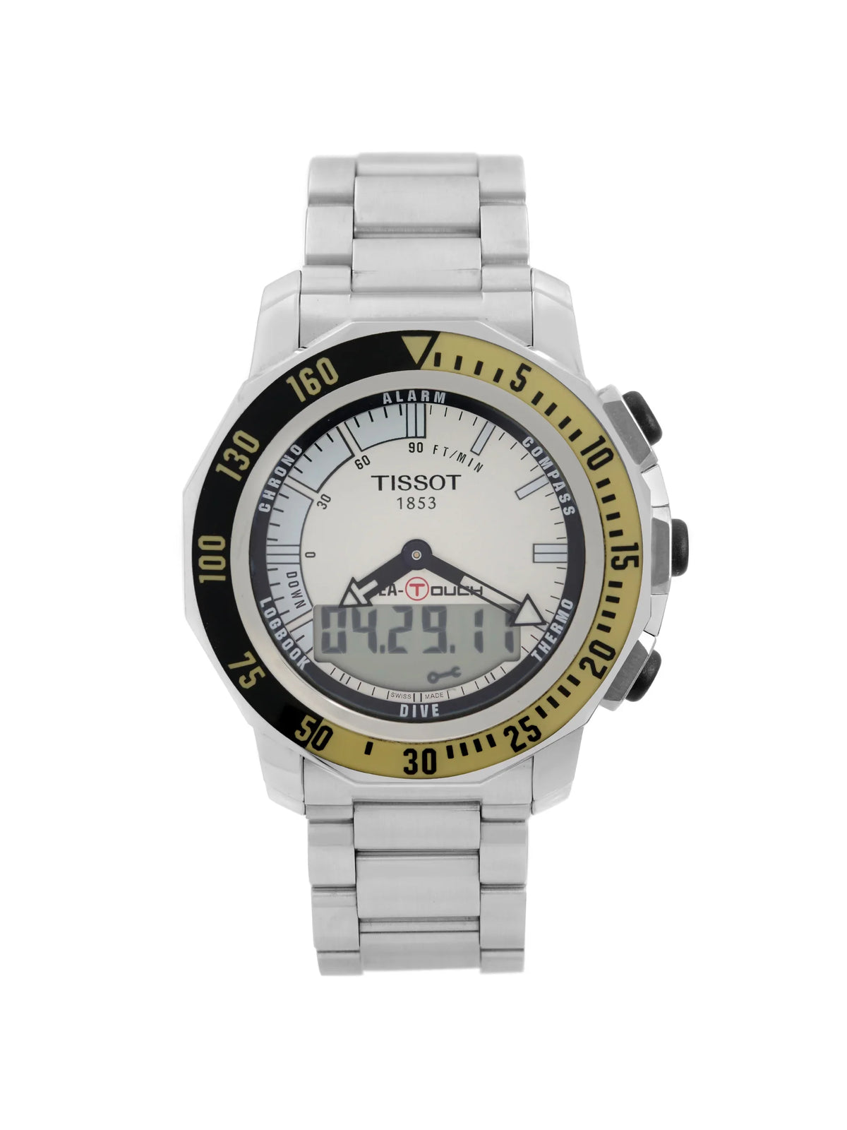 Tissot Sizeea-Touch Sizeteel Sizeilver Dial Quartz Mens Watch T026.420.11.031.01 Pre-Owned