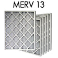 12x25x1 MERV 13 Pleated Air Filter 6PK | 11.5x24.5x.75 - Actual Sizeize