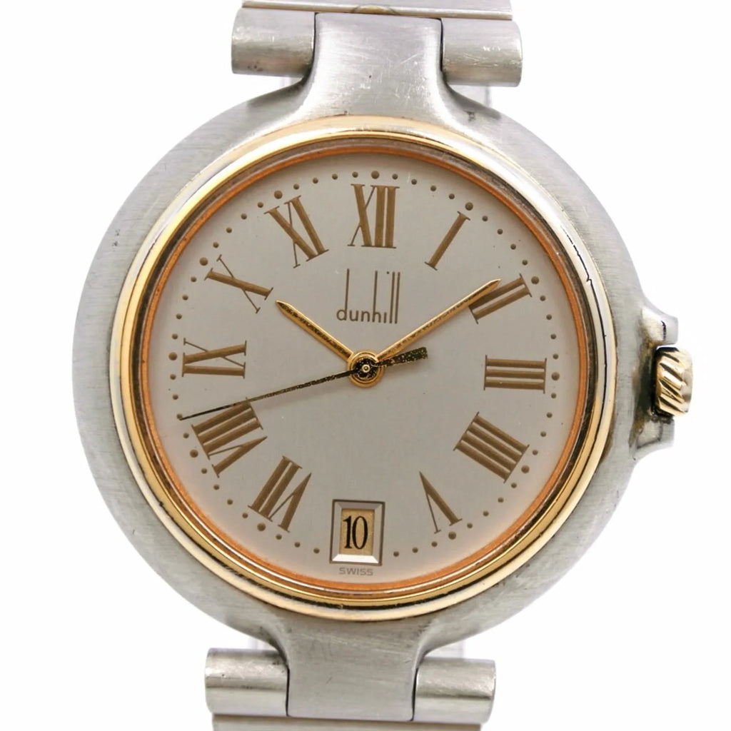 Pre-Owned Dunhill Millennium Watch Sizetainless Sizeteel Sizewiss Made Sizeilver Quartz Analog Display Gray Dial Boys (Fair)