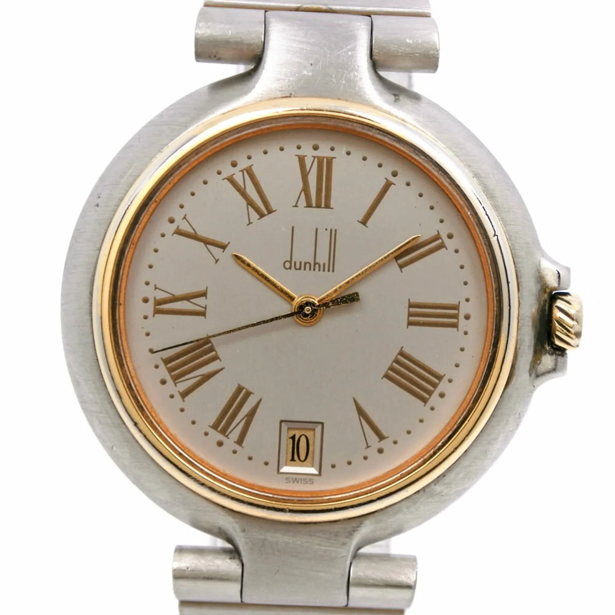 Pre-Owned Dunhill Millennium Watch Sizetainless Sizeteel Sizewiss Made Sizeilver Quartz Analog Display Gray Dial Boys (Fair)