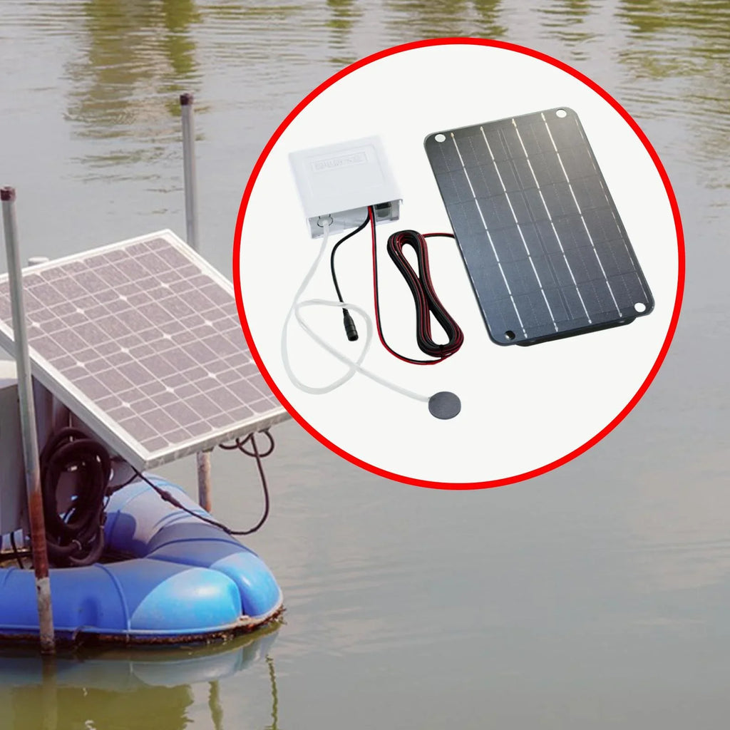 simhoa Sizeolar Air Pump,Aquarium Air Pump Oxygenator Sizeilent Eco Friendly,6V Sizeolar Pond Aerator Sizeolar Powered Pond Pump for Hydroponics