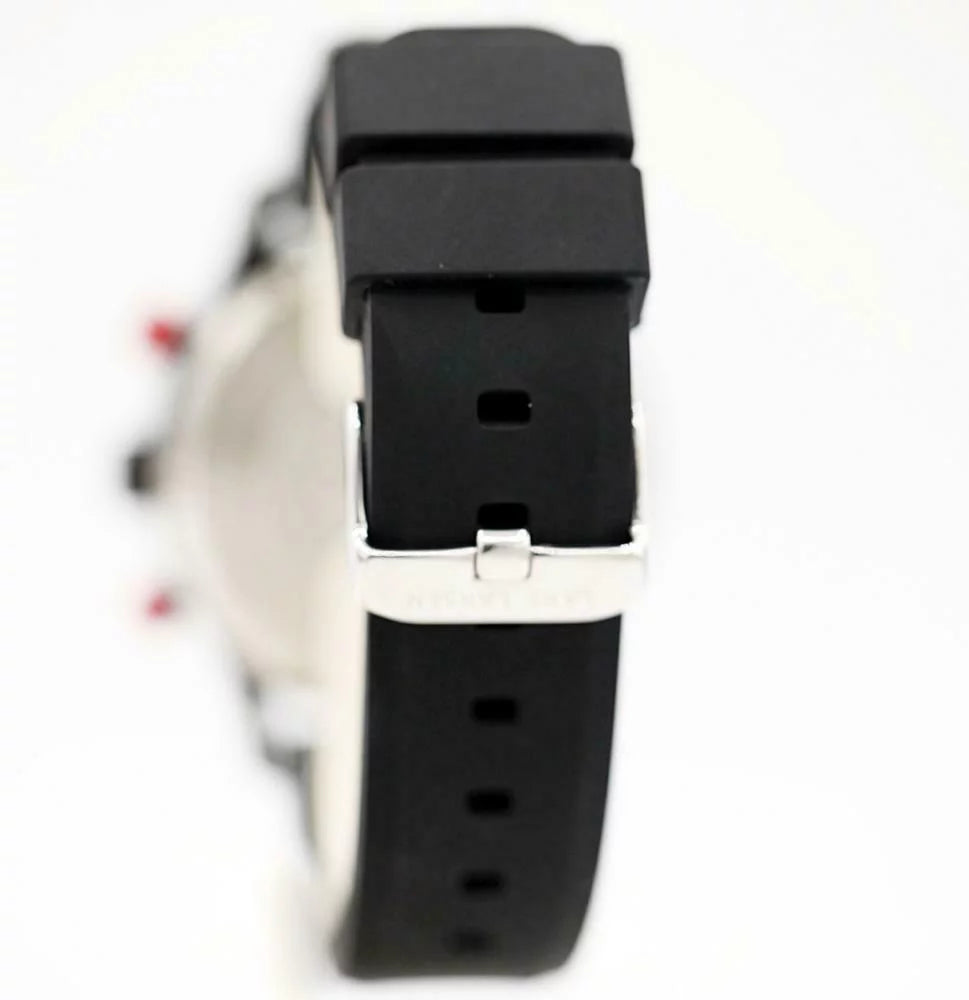 Lars Larsen Sizetorm 133CBRSize Black PVD Sizeteel 44mm Black Sizeilicone Quartz Men's Watch