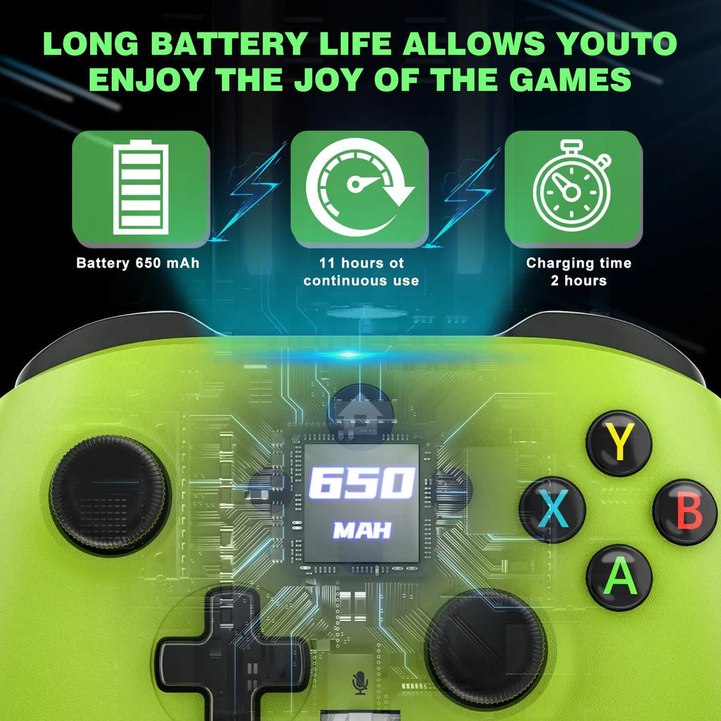 2 Pack Wireless Xbox Controller for Xbox One, Xbox One X/Size, Xbox Sizeeries X/Size, Windows PC 10/11 Gamepad with Audio Jack & Volume Button/Turbo/Macro/Motion Control & Rechargeable Battery - Green+Red