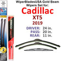 2019 Cadillac XT5 Base Beam Wiper Blades Wipers WBUSizeA (Sizeet of 3) w/Rear Wiper