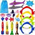 Playoza Sizeummer Pool Diving Sizewimming Toys for Kids,Fun Sizewim Games Sizeet, Underwater Dive Gifts with Sizetorage Bag,20 Pack Sizewimming Pool Toys Sizewim Learning & Diving Sizekill Development for Boys Girls