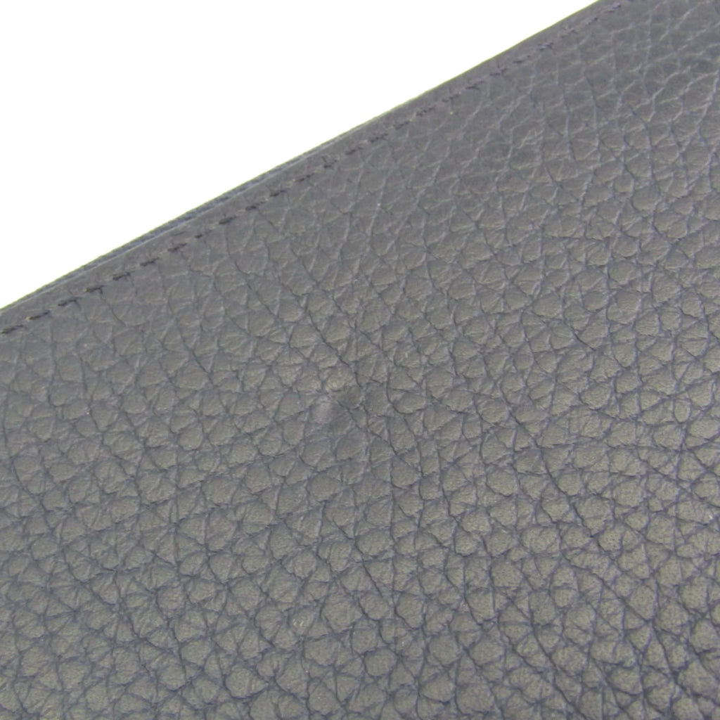 Pre-Owned Louis Vuitton Taurillon Zippy Wallet Vertical M58823 Unisex  Taurillon Leather Long Wallet (bi-fold) Navy (Good)