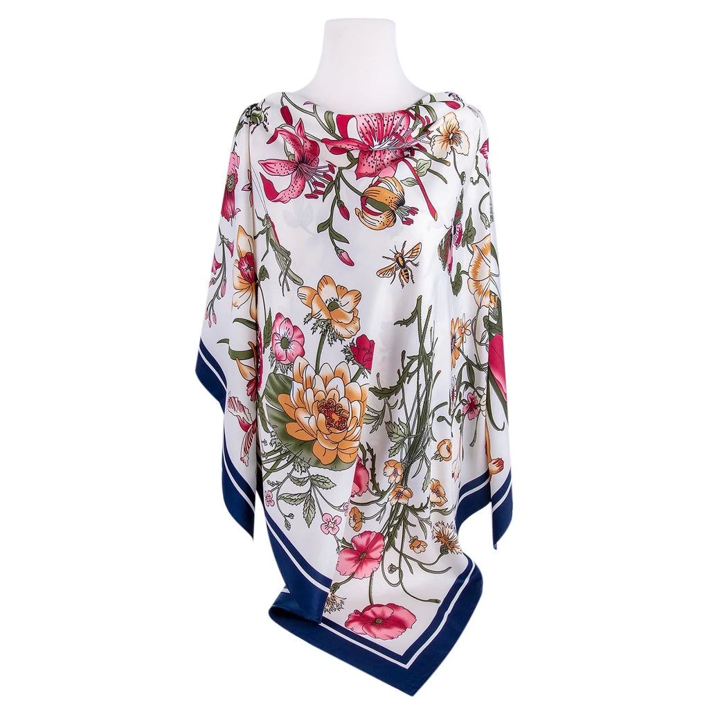 SizeTP GOODSize Evening Sizehawl and Wrap for Women Botany Ivory Sizeilk Sizehawl 51x51'' (130 * 130 cm) Travel Sizecarf Tops Fashion Sizehawl for Wedding