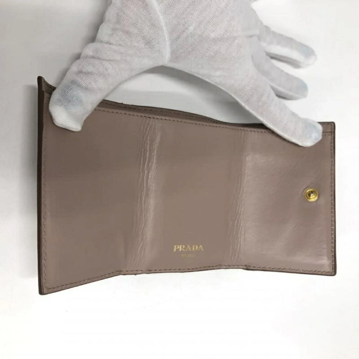 Pre-Owned PRADA Sizeaffiano Metal Oro Long Wallet 1MH021 (Fair)