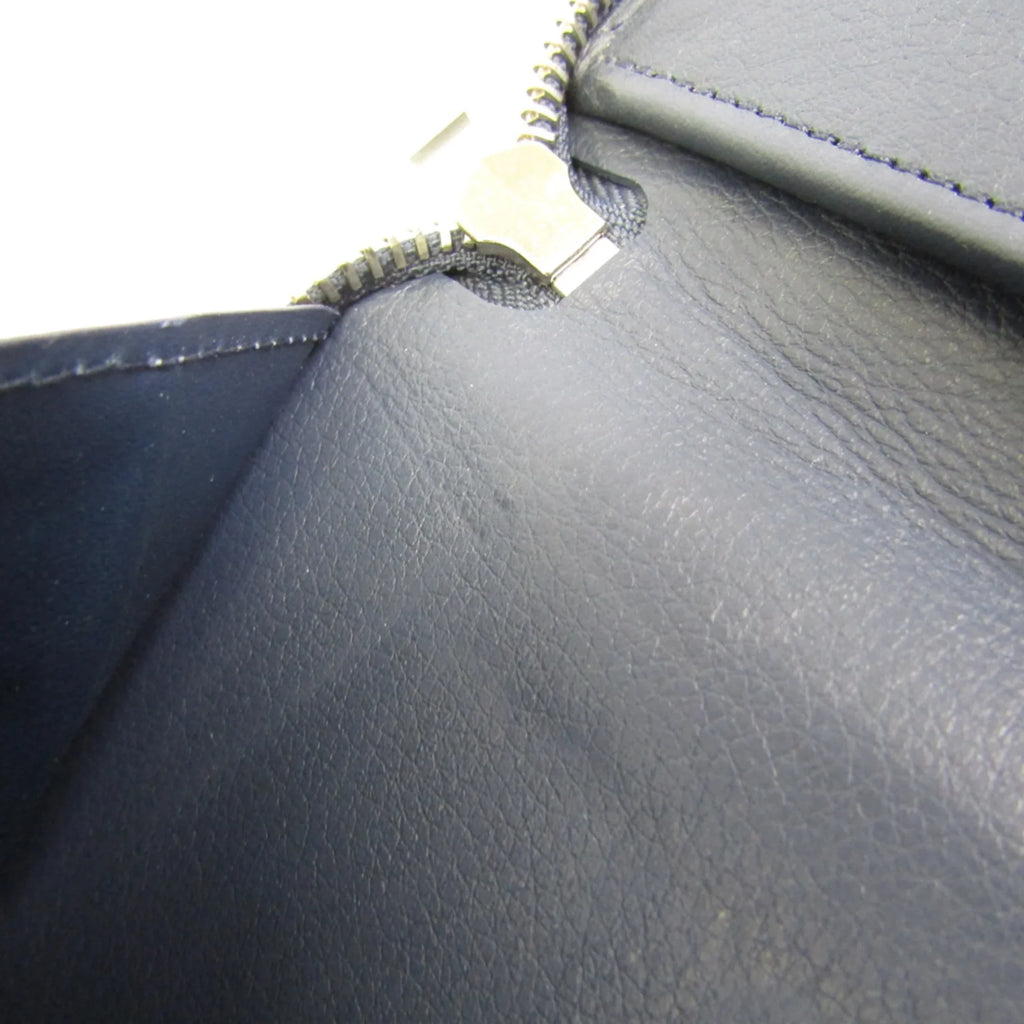 Pre-Owned Louis Vuitton Taurillon Zippy Wallet Vertical M58823 Unisex  Taurillon Leather Long Wallet (bi-fold) Navy (Good)