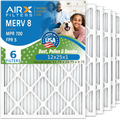 12x25x1 Air Filter MERV 8 Comparable to MPR 700 & FPR 5 Electrostatic Pleated Air Conditioner Filter 6 Pack HVAC AC Premium USizeA Made 12x25x1 Furnace Filters by AIRX FILTERSize WICKED CLEAN AIR.