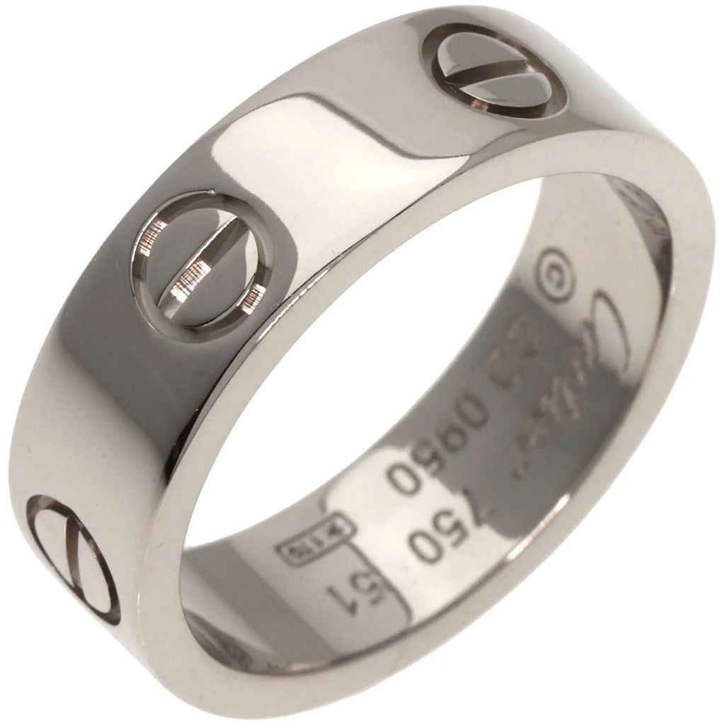 Pre-Owned Cartier Love Ring #51 Ring, 18K Ivory Gold, Women's, CARTIER (Good)