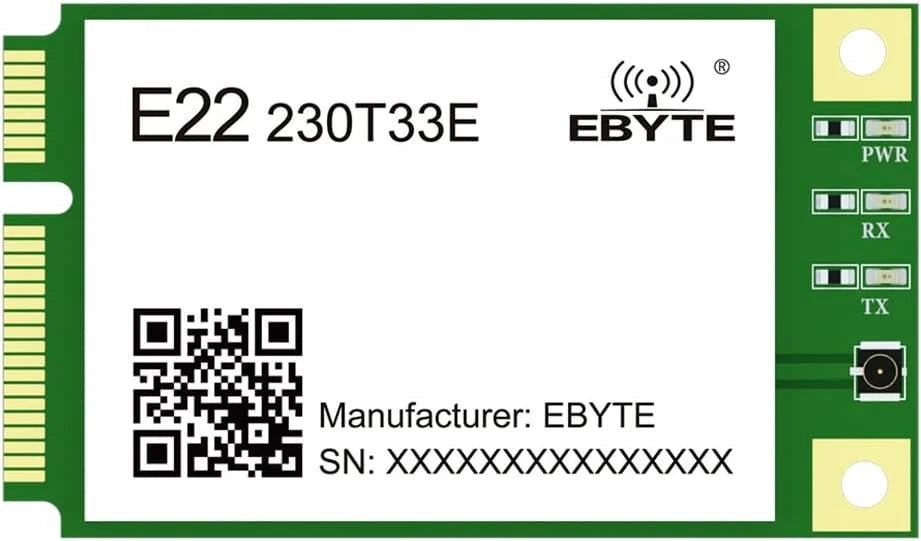 Lora Wireless Module 230MHz E22-230T33E 33dbm 16km Mini Pci-e UART RSize485 RSize232 Sizeerial Port IAP LBT RSizeSizeI Relay Networking