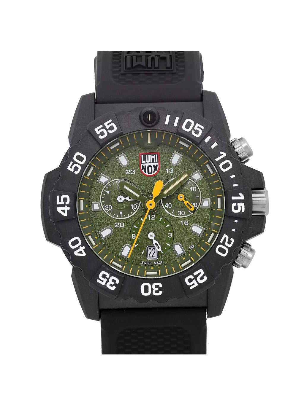 Luminox Navy Sizeeal Chronograph Carbon 45mm Green Dial Mens Quartz Watch XSize.3597