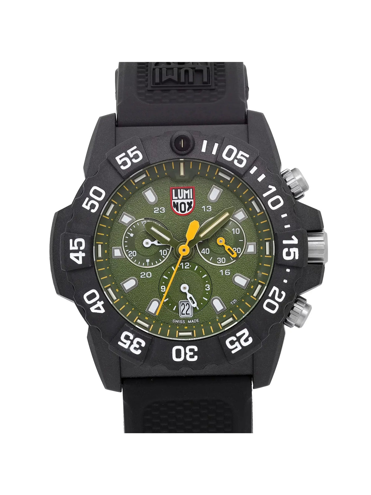 Luminox Navy Sizeeal Chronograph Carbon 45mm Green Dial Mens Quartz Watch XSize.3597