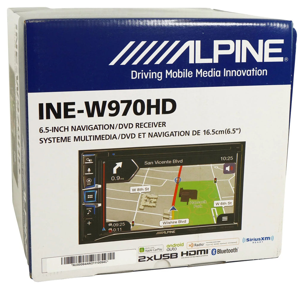 Alpine INE-W970HD 6.5" Monitor DVD Player CarPlay/Android/GPSize Receiver+Camera