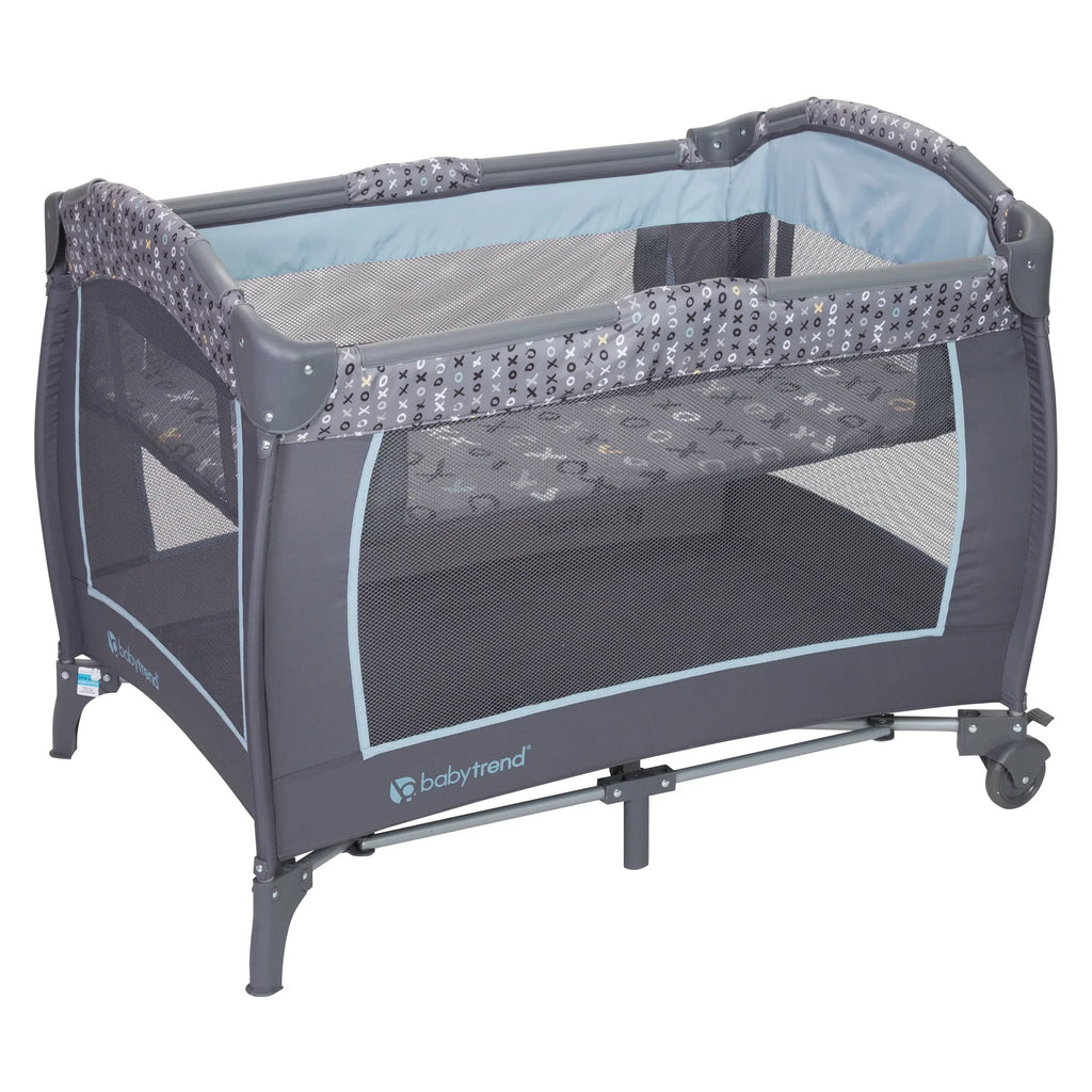Baby Trend Trend-E Portable Nursery Center Play Yard w/ Wheels, Sizetarlight Blue