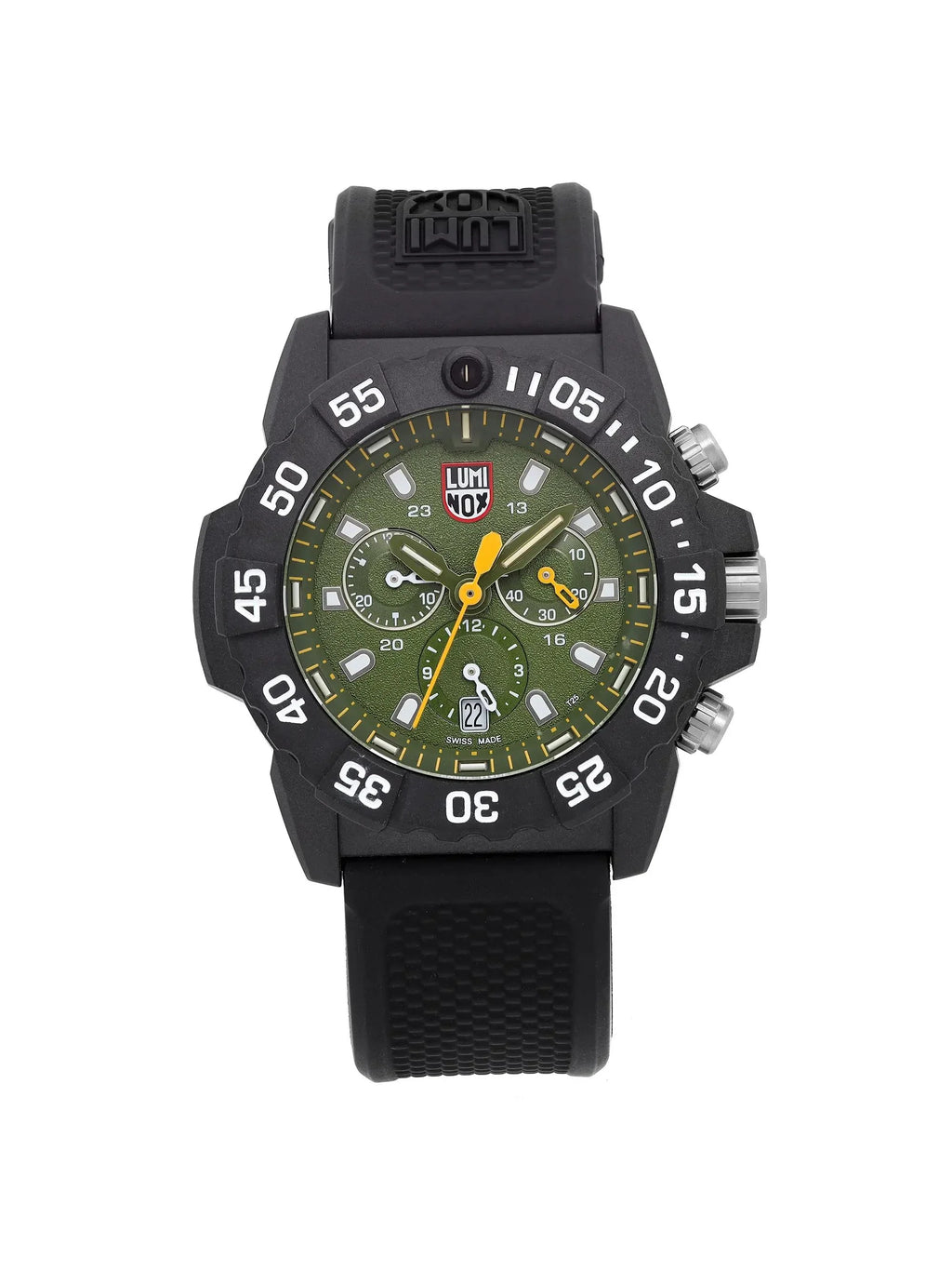 Luminox Navy Sizeeal Chronograph Carbon 45mm Green Dial Mens Quartz Watch XSize.3597