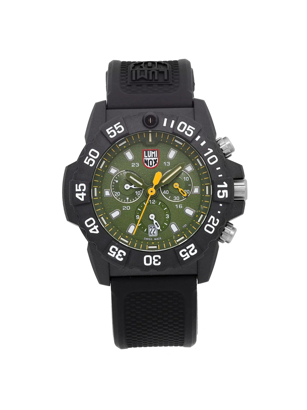 Luminox Navy Sizeeal Chronograph Carbon 45mm Green Dial Mens Quartz Watch XSize.3597