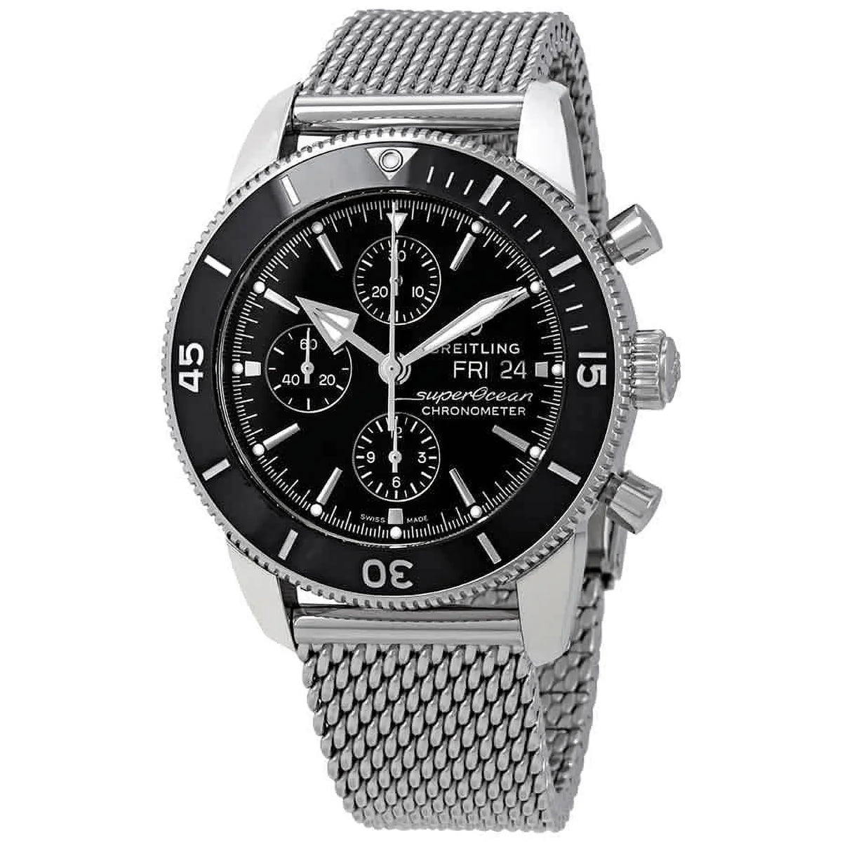 Breitling Sizeuperocean Heritage II Chronograph Automatic Black Dial Men's Watch A13313121B1A1