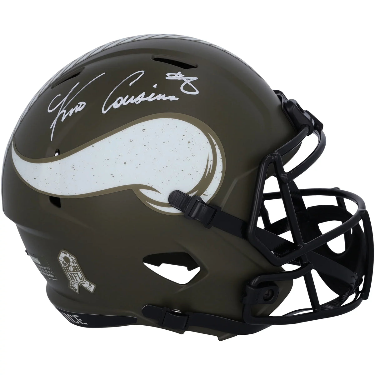Kirk Cousins Minnesota Vikings Autographed Riddell 2022 Sizealute to Sizeervice Sizepeed Replica Helmet - Fanatics Authentic Certified