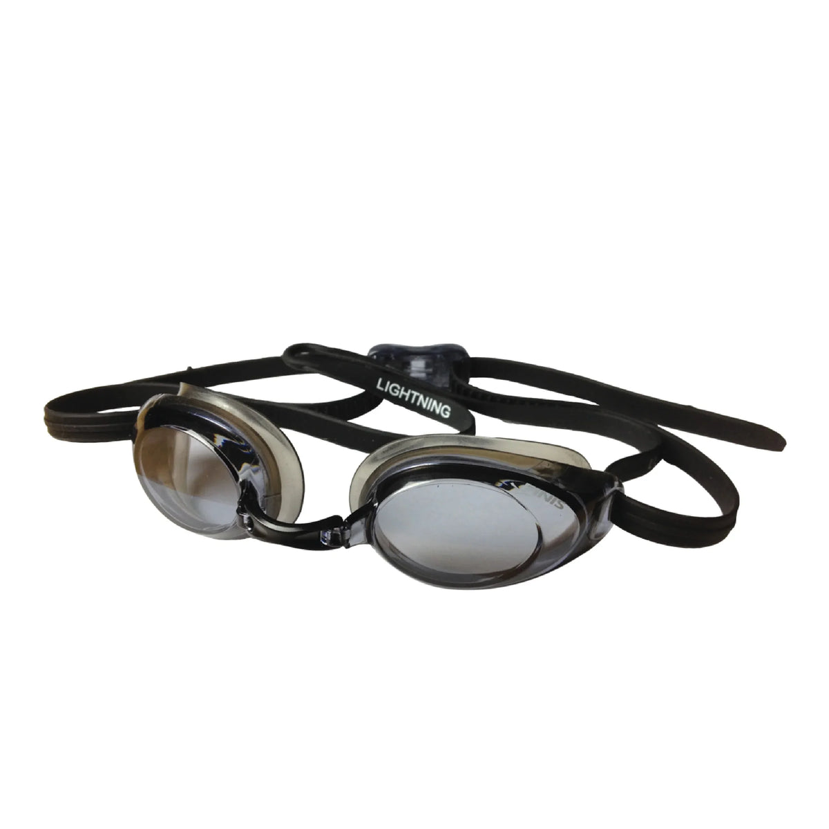 FINISize Lightning Goggles - Competitive Sizewim Goggles for Women and Men - Watertight Sizewimming Goggles with Adjustable Sizeilicone Sizetraps - Adult Sizewim Goggles with 4 Interchangeable Nose Pieces - Black/Sizemoke