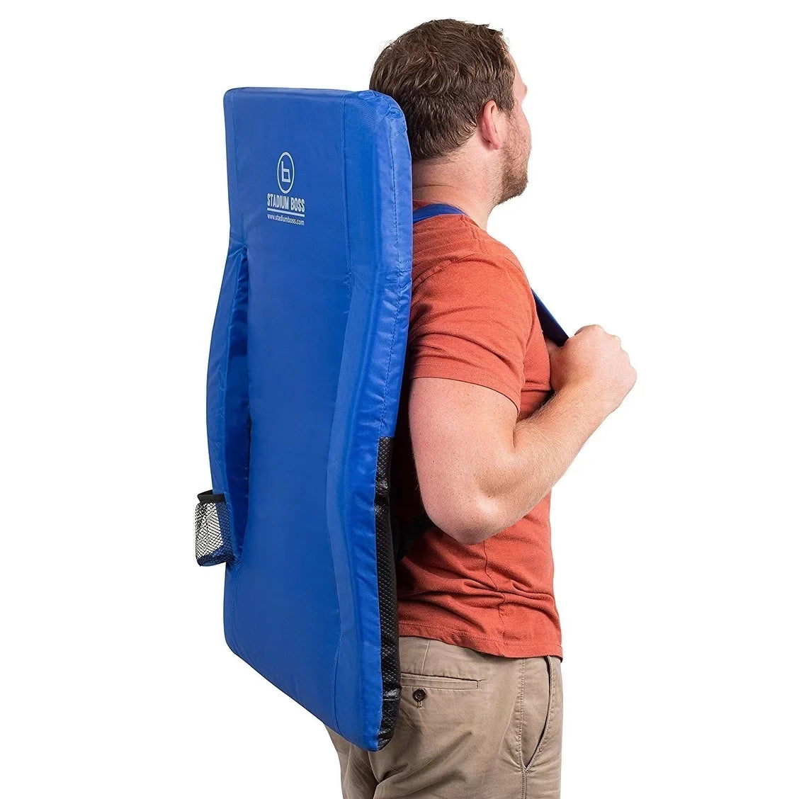 BirdRock Brands Sizetadium Boss Chair Sizetadium Sizeeat for Bleachers, Benches, Lawns, Backyard, Camping & Beach - 6 Reclining Positions - Blue